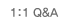1:1 Q&A